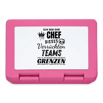 Stolzer Chef des verrückten Teams Chef Geschenk - Lunchbox - pink - Front
