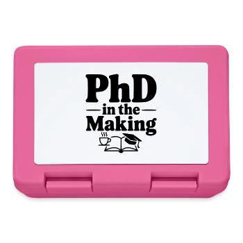 PhD in the Making - Lunchbox - pink - Front
