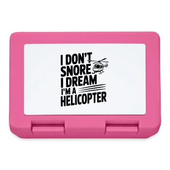 I Don't Snore I Dream I'm a Helicopter - Lunchbox - pink - Front
