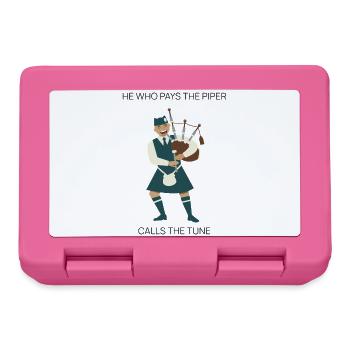 Les cornemuses : Qui donne le ton ? - Boîte à goûter - rose - Devant