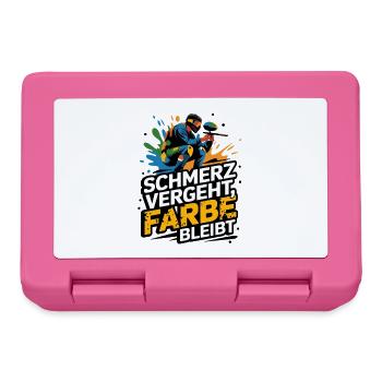 Pain Passes Color Remains Paintball Saying For - Lunchbox - pink - Front
