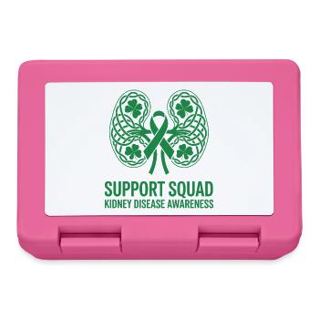Logo des Nierenbewusstseinsunterstützungsteams - Brotdose - Pink - Vorne