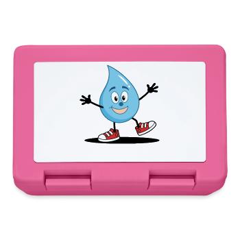 Ein lustiger Wassertropfen Gesicht in Turnschuhen - Brotdose - Pink - Vorne