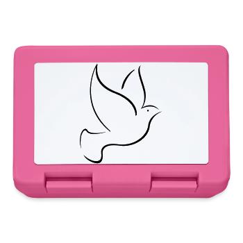bird dove Taube Vogel peace - Brotdose - Pink - Vorne