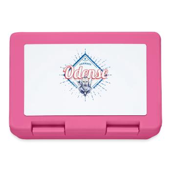 Odense City Denmark with Viking Holiday Souvenir - Lunchbox - pink - Front