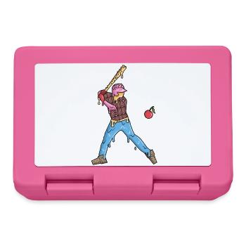 Baseball Baseballer Eiscreme Jungen Baseballspiele - Brotdose - Pink - Vorne