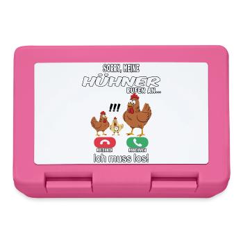 Sorry, my chickens are calling - Lunchbox - pink - Front