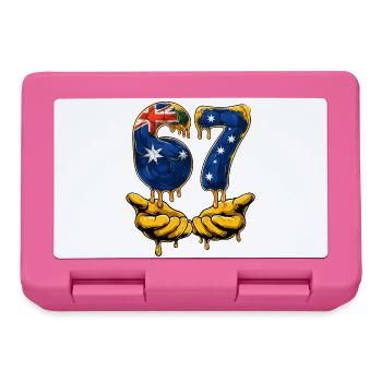 67 Soccer Meme 67 T Shirt, Soccer 67 Football - Lunchbox - pink - Front