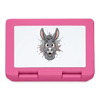 Cartoon Donkey in Spritz Splash - Lunchbox - pink - Front