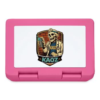 Skelett-Medic-Graffiti-Schild - Brotdose - Pink - Vorne