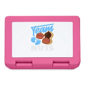 Team Nuts Funny Gender Reveal Boy - Lunchbox - pink - Front