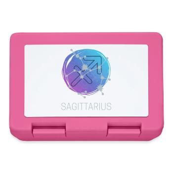 Schütze Sagittarius Sternzeichen Astrologie Design - Brotdose - Pink - Vorne