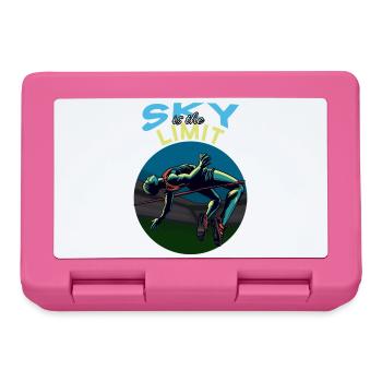 Saut en hauteur : Le ciel est la limite ! - Boîte à goûter - rose - Devant