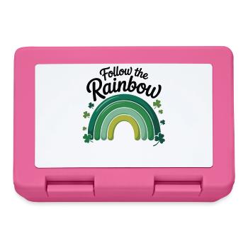 Follow The Rainbow St Patricks Day T-Shirt - Lunchbox - pink - Front