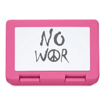 PAS DE GUERRE – Déclaration pour la paix contre la guerre - Boîte à goûter - rose - Devant