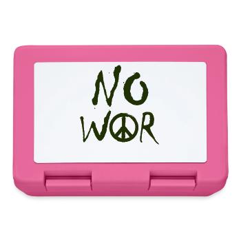 NO WAR – Statement für den Frieden gegen den Krieg - Brotdose - Pink - Vorne