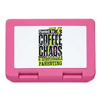Coffee Chaos Mom Shirt – lustiges Eltern-T-Shirt - Brotdose - Pink - Vorne