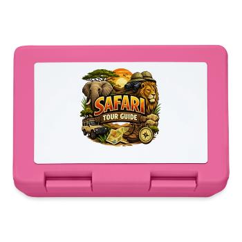 Safari Tour Guide – Wildtiere Safari Abenteuer - Brotdose - Pink - Vorne