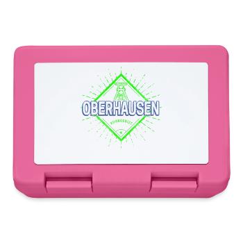 Oberhausen Stadt Deutschland Retro Zeche Souvenir - Brotdose - Pink - Vorne