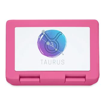 Taurus Zodiac Watercolor Astrology - Lunchbox - pink - Front