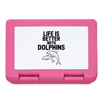 Life is Better with Dolphins - Lunchbox - pink - Front