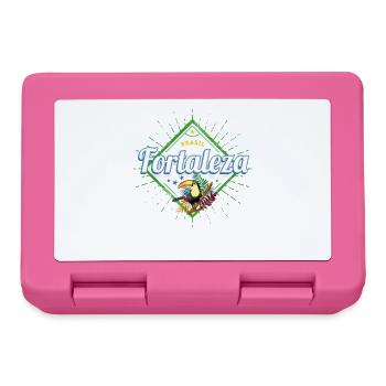 Fortaleza Brasilien Tukan Retro Ceará Souvenir - Brotdose - Pink - Vorne