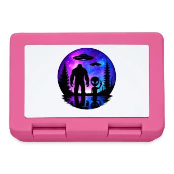 Alien Bigfoot UFO Sasquatch Believers Raumschiff - Brotdose - Pink - Vorne