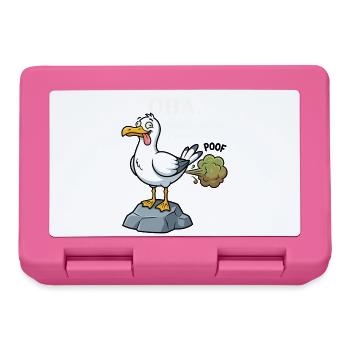 Norddeutscher Humor Spruch Möwe OHA. - Brotdose - Pink - Vorne