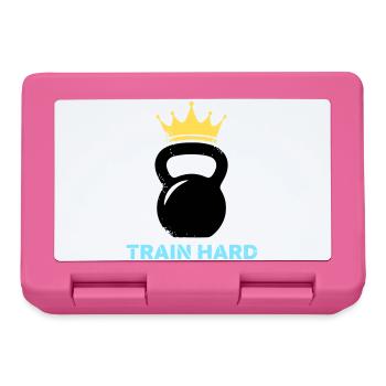 Kettlebell Crown Train Hard - Lunchbox - pink - Front