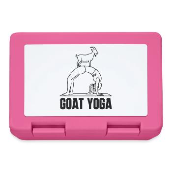 Goat Yoga - Funny Goat Yoga Fitness Design - Lunchbox - pink - Front