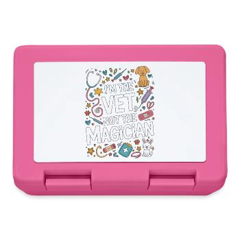 I'm The Vet Not The Magician Veterinary Assistant - Lunchbox - pink - Front
