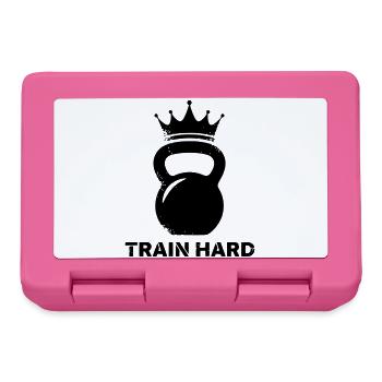 Kettlebell Krone Train Hard - Brotdose - Pink - Vorne