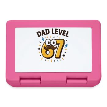 Dad Level 67 Six Seven Meme Father Dad Humor - Lunchbox - pink - Front