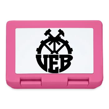 VEB Logo - Abzeichen der DDR (Farbe änderbar) - Brotdose - Pink - Vorne