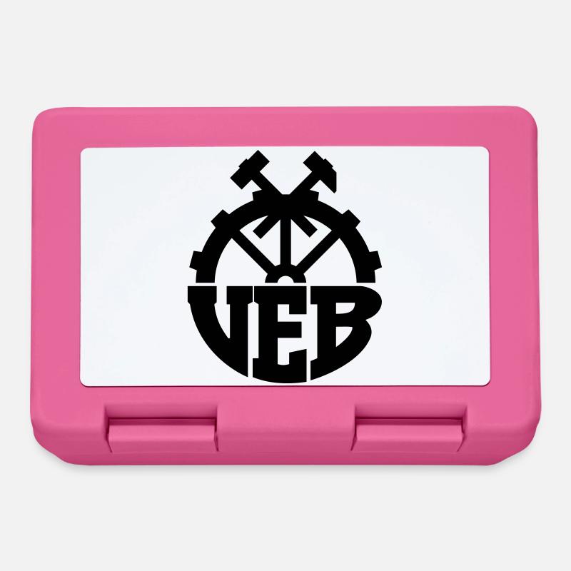 VEB Logo - Abzeichen der DDR (Farbe änderbar) - Brotdose - Pink