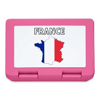 France Tricolore Carte Silhouette - Boîte à goûter - rose - Devant