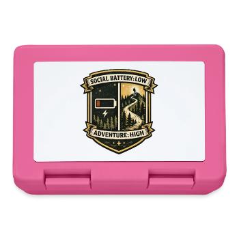 Social Battery Empty | Adventure High - Lunchbox - pink - Front