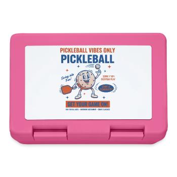 Pickleball Funny Player Pickle Ball Vibes nur - Brotdose - Pink - Vorne