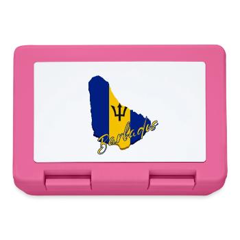 Barbados-Flaggenkarte, ich liebe Barbados - Brotdose - Pink - Vorne