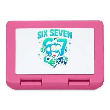 Six Seven Gamer Mascot Italian Brainrot Gaming - Lunchbox - pink - Front