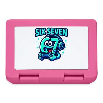 Six Seven Gamer Mascot Italian Brainrot Gaming - Lunchbox - pink - Front