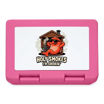 Holy Smokes I'm Smokin’ Smoked Salmon Joke - Lunchbox - pink - Front