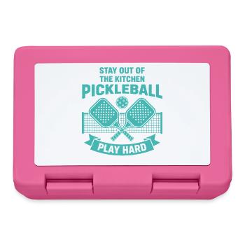 Pickleball Stay Out Of The Kitchen Play Hard Funny - Lunchbox - pink - Front