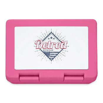 Detroit Stadt in Vereinigte Staaten Vintage USA - Brotdose - Pink - Vorne
