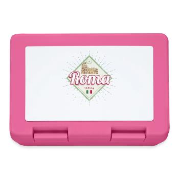 Rom Italien Retro Kolosseum Vintage Souvenir - Brotdose - Pink - Vorne