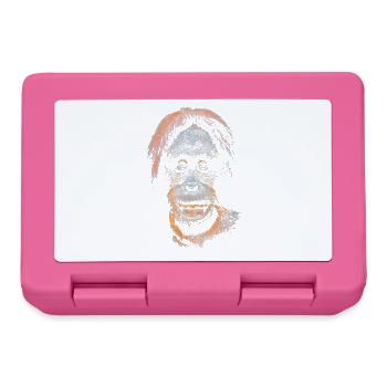 Lustiges Meme mit einem Orangutan - Brotdose - Pink - Vorne