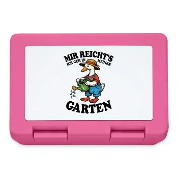 Mir reicht's | Garten Gans gießt glücklich - Brotdose - Pink - Vorne