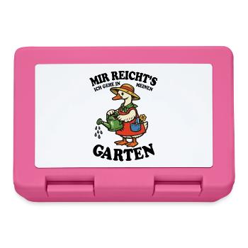 Mir reicht's | Garten Gans gießt glücklich - Brotdose - Pink - Vorne