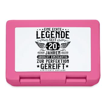 20 Jahre Legende - 20 Geburtstag Vintage Geschenk - Brotdose - Pink - Vorne