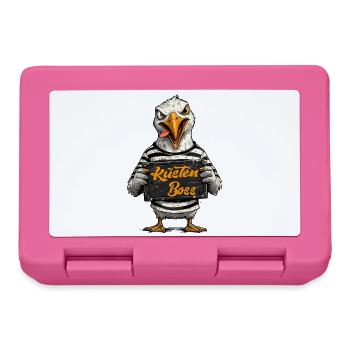 Freche Möwe Spruch Norddeutscher Humor - Brotdose - Pink - Vorne